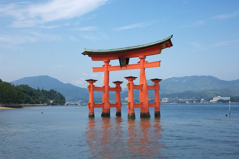 Япония, религия, синто, тории, Ицукусима - обои на рабочий стол