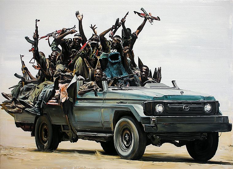 пираты, Тойота, Сомали, Cookie Monster, транспортные средства, Африканский, АК- 47 - обои на рабочий стол