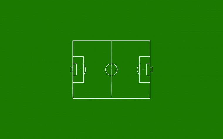 зеленый, минималистичный, футбольное поле - обои на рабочий стол