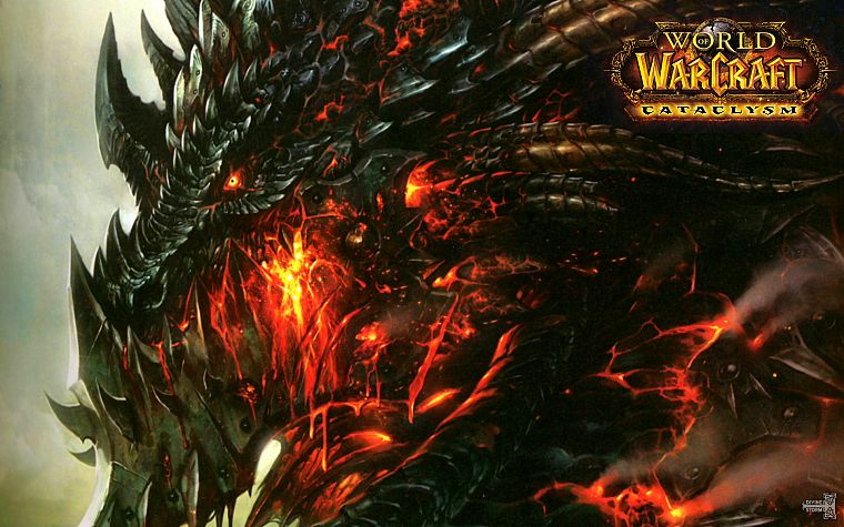 драконы, Мир Warcraft, Смертокрыл, Blizzard Entertainment, Мир Warcraft: Cataclysm, метель - обои на рабочий стол