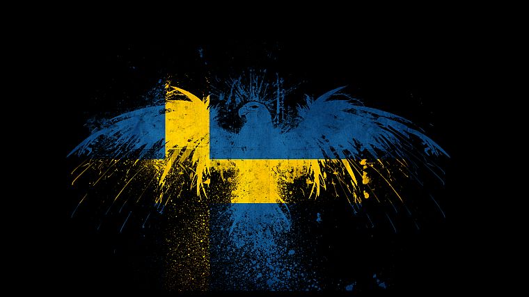 Швеция, орлы, флаги, Шведский - обои на рабочий стол
