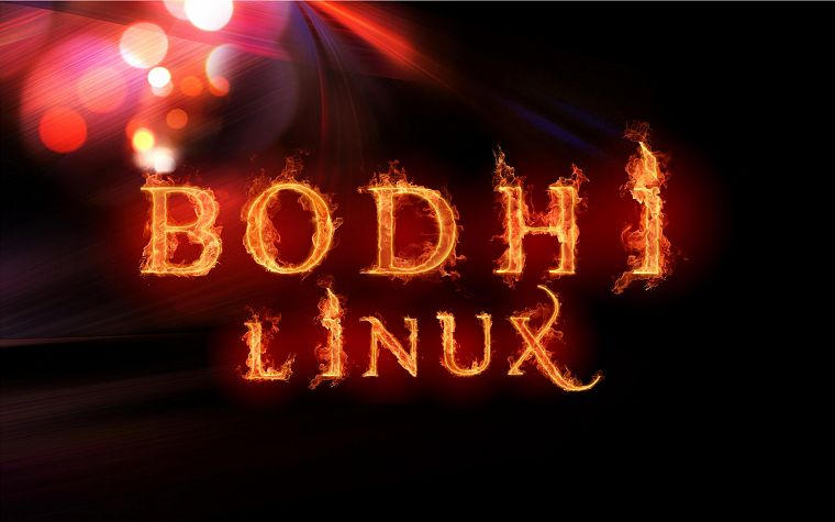 огонь, Linux, Бодхи Linux - обои на рабочий стол