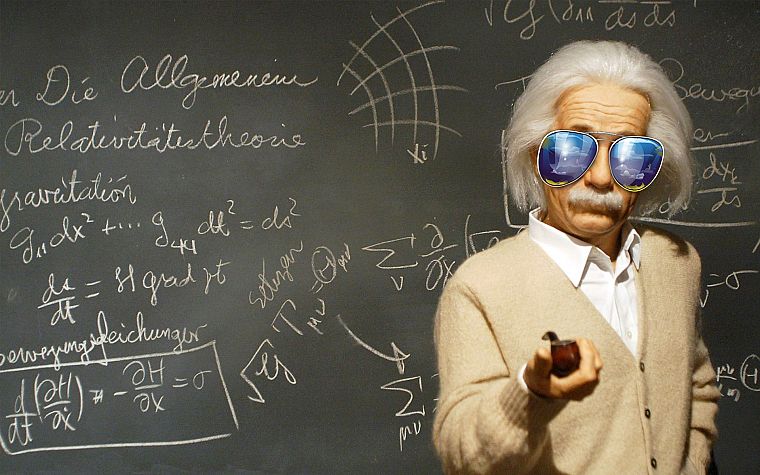 темные очки, Альберт Эйнштейн, ученые - обои на рабочий стол