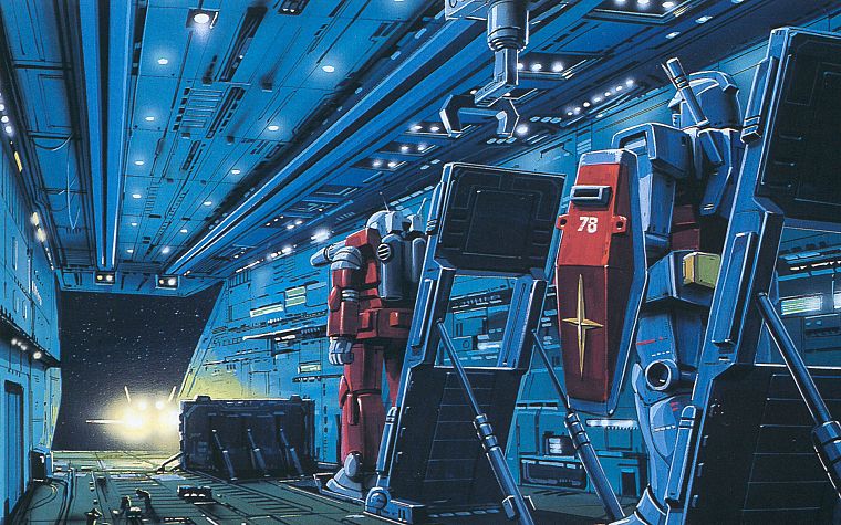 космическое пространство, Gundam, роботы, Mobile Suit Gundam, механизм, RX- 78 - обои на рабочий стол