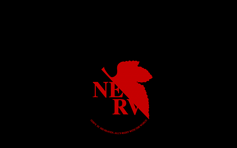 Neon Genesis Evangelion (Евангелион), NERV, простой фон - обои на рабочий стол