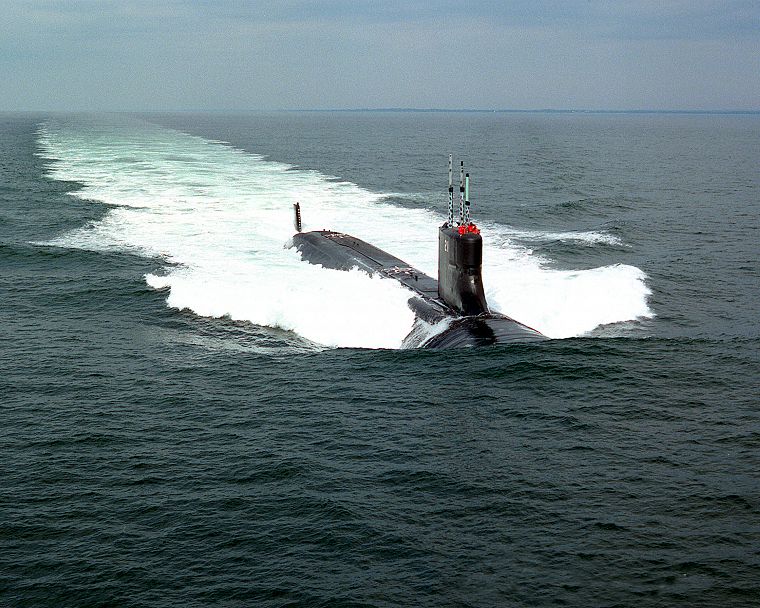 вода, океан, подводная лодка, военно-морской флот - обои на рабочий стол