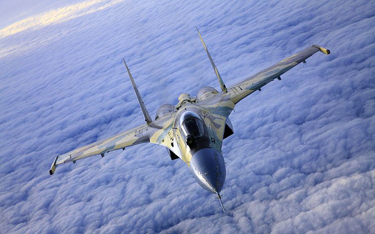 самолет, транспортные средства, Сухой, реактивный самолет, Су-27 Flanker, небо, бойцы - обои на рабочий стол