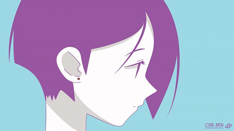 Sayonara Zetsubou Сенсей, фиолетовые волосы, Arai Чи - обои на рабочий стол
