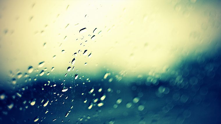 крупный план, дождь, капли воды, капли дождя, дождь на стекле - обои на рабочий стол