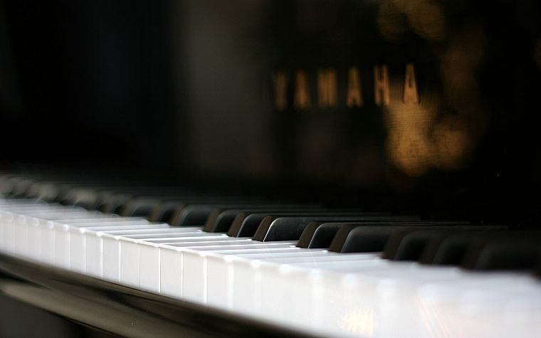 пианино, инструменты, глубина резкости - обои на рабочий стол