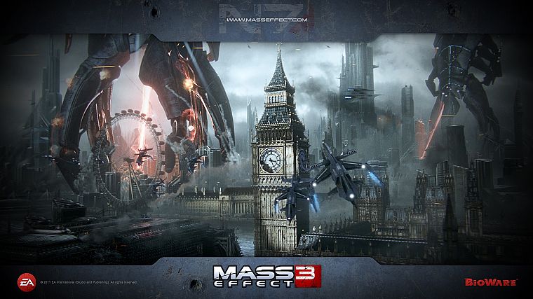жатка для уборки, Лондон, Mass Effect 3 - обои на рабочий стол