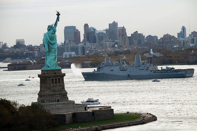 корабли, Нью-Йорк, Статуя Свободы, военно-морской флот, Статен-Айленд - обои на рабочий стол