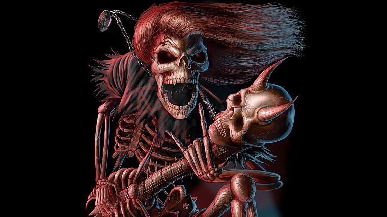 смерть, кости, череп и кости, Андрей Добелл - обои на рабочий стол