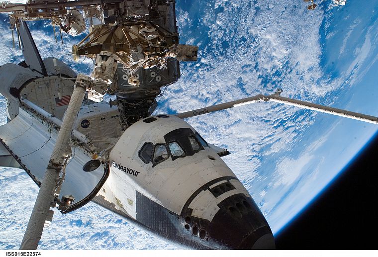 космическое пространство, космический челнок, НАСА - обои на рабочий стол