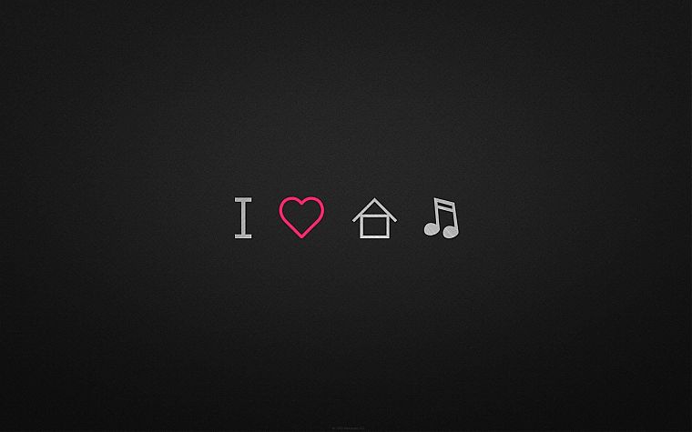 любовь, минималистичный, музыка, дом музыки - обои на рабочий стол