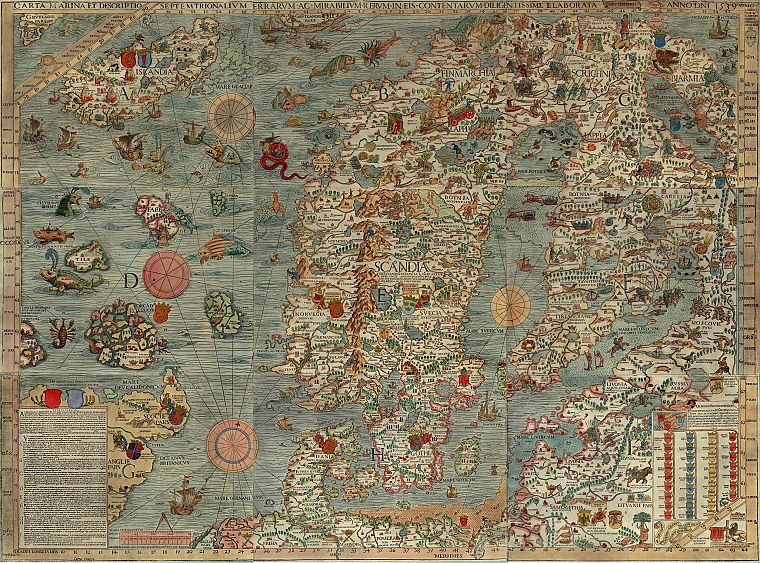 Европа, латинский, карты, средневековый, Скандинавия - обои на рабочий стол