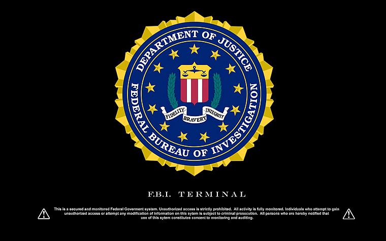 ФБР, терминал, логотипы - обои на рабочий стол