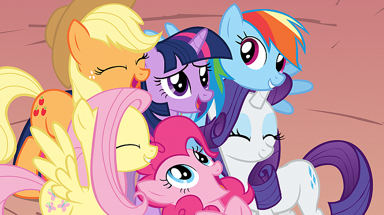 My Little Pony, Флаттершай, пони, Рэйнбоу Дэш, Твайлайт, Редкость, Пинки Пай, Applejack, My Little Pony : Дружба Магия - обои на рабочий стол