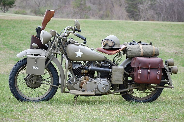 Oldschool, Вторая мировая война, мотоциклы - обои на рабочий стол
