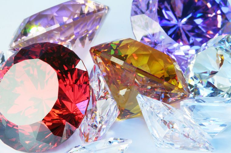 многоцветный, драгоценный камень, призматический, алмазным блеском - обои на рабочий стол