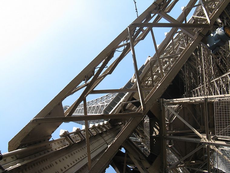 Эйфелева башня, Париж, панорама - обои на рабочий стол