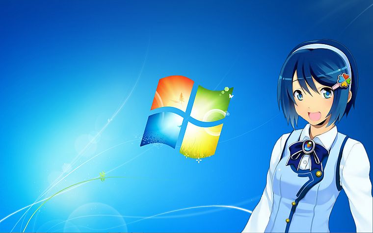 Windows 7, Мадобе Нанами, Microsoft Windows, логотипы, ОС- загар - обои на рабочий стол