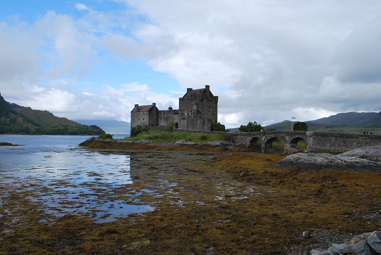 замки, архитектура, Шотландия, Eilean Donan замок - обои на рабочий стол
