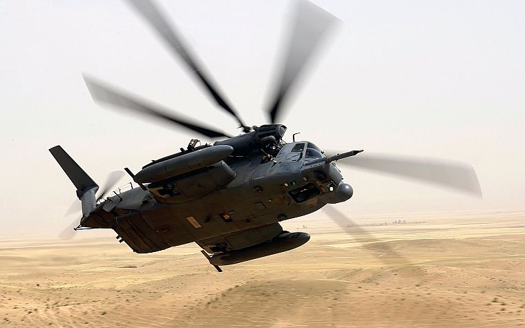 самолет, вертолеты, пустыня, проложить низкий, транспортные средства, MH - 53 Pave Low - обои на рабочий стол