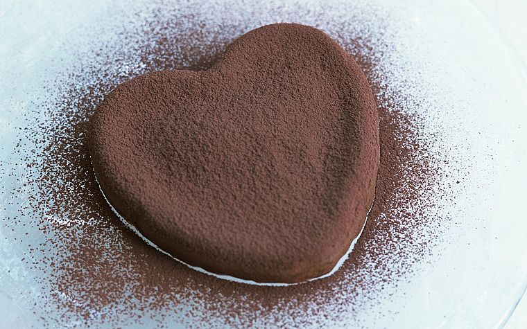 любовь, шоколад, печенье, сердца - обои на рабочий стол