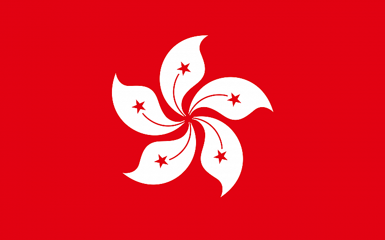 флаги, Гонконг, простой фон - обои на рабочий стол