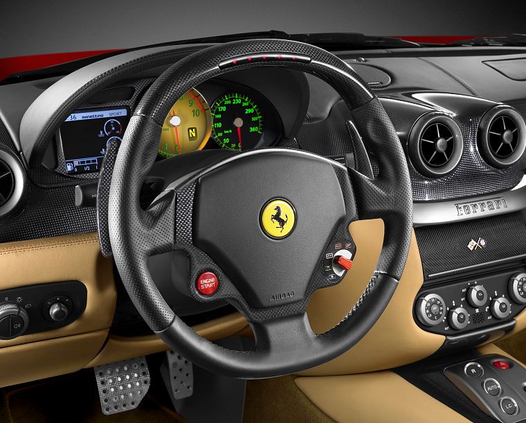 руль, Ferrari 599 GTB Fiorano - обои на рабочий стол