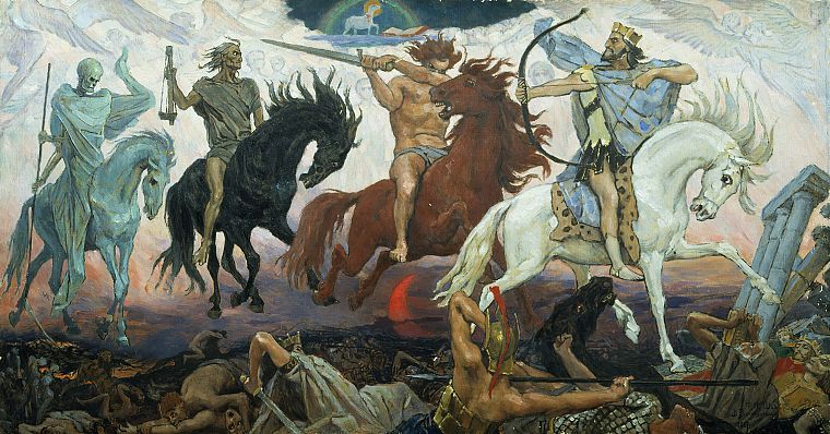картины, Апокалипсис, лошади, Виктор Васнецов - обои на рабочий стол