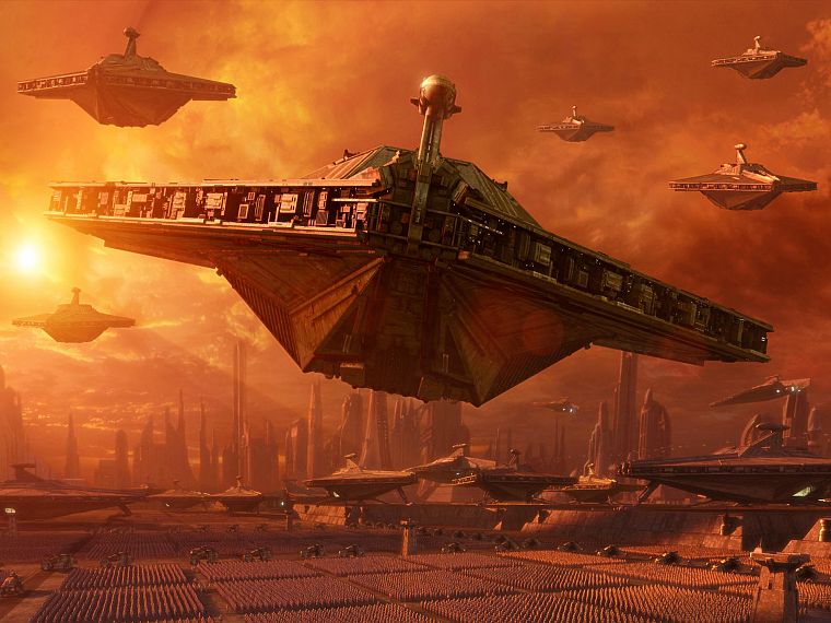 Звездные Войны, космические корабли, научная фантастика, Звездные войны: Атака клонов - обои на рабочий стол