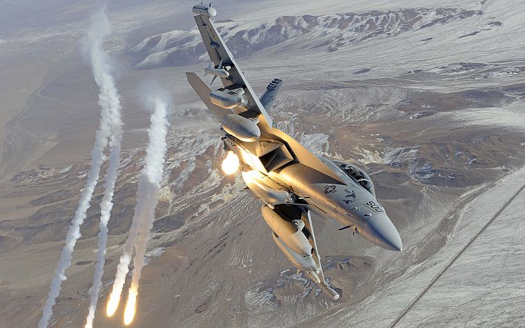 вспышки, F- 18 Hornet - обои на рабочий стол