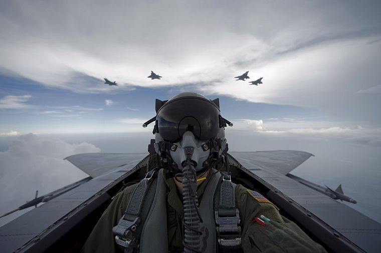 самолет, военный, пилот, F-15 Eagle - обои на рабочий стол