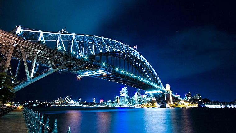 мосты, Сидней, реки, Сиднейский оперный театр, города - обои на рабочий стол