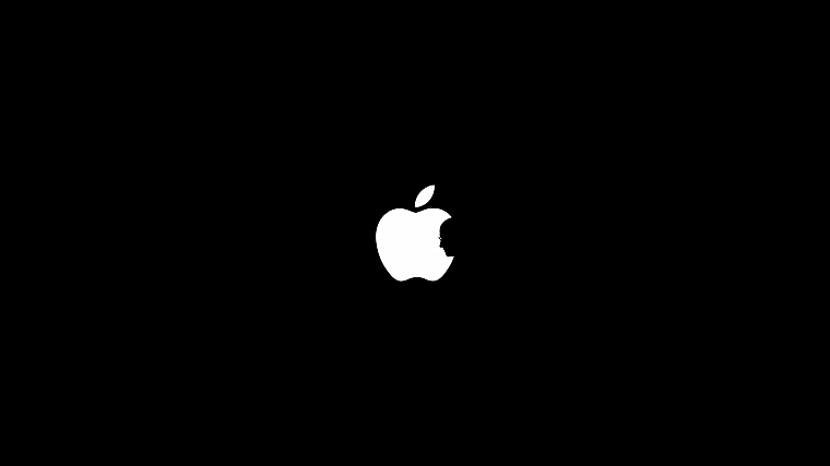 минималистичный, Эппл (Apple), монохромный, Стив Джобс, логотипы, темный фон - обои на рабочий стол