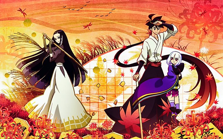 Katanagatari, Yasuri Shichika, Togame, аниме - обои на рабочий стол