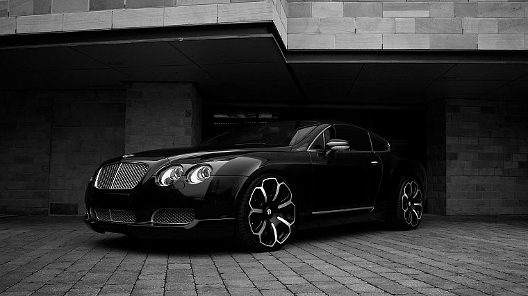 черно-белое изображение, автомобили, монохромный, Bentley Continental GT - обои на рабочий стол