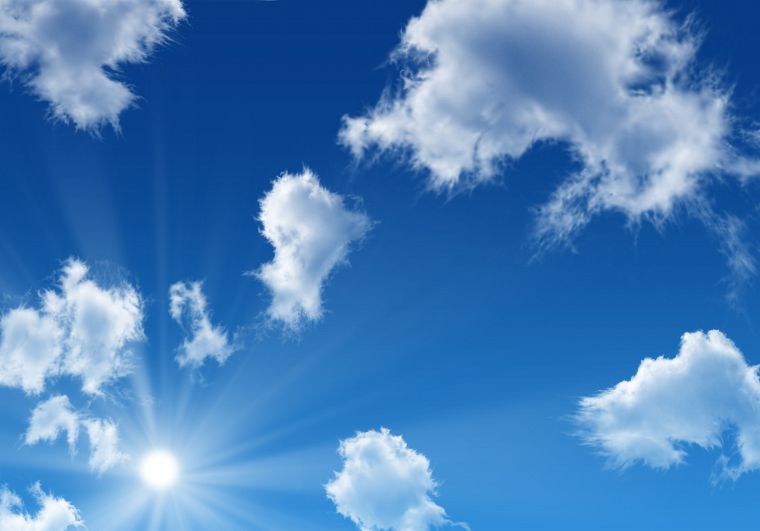 облака, Солнце, солнечный свет, небо - обои на рабочий стол