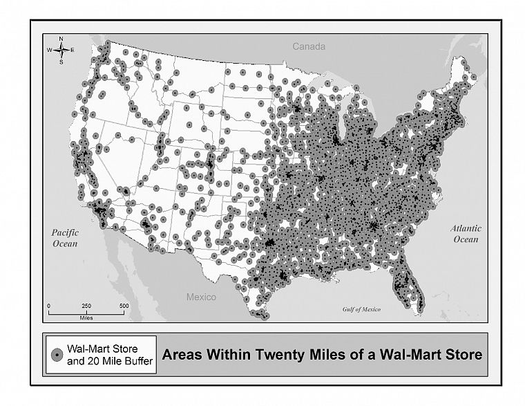 США, карты, инфографика, Walmart - обои на рабочий стол