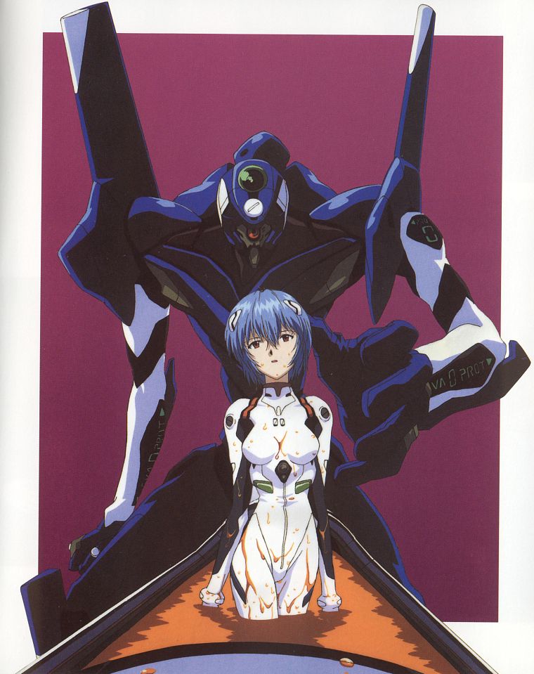 Ayanami Rei, Neon Genesis Evangelion (Евангелион), аниме девушки, сканы - обои на рабочий стол