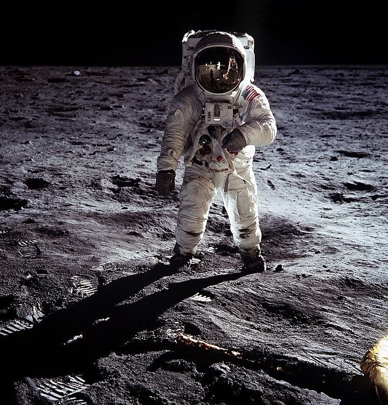 космическое пространство, Луна, НАСА, астронавты - обои на рабочий стол