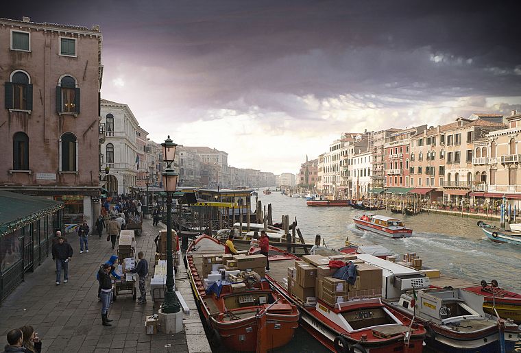 корабли, Венеция, Италия, транспортные средства - обои на рабочий стол