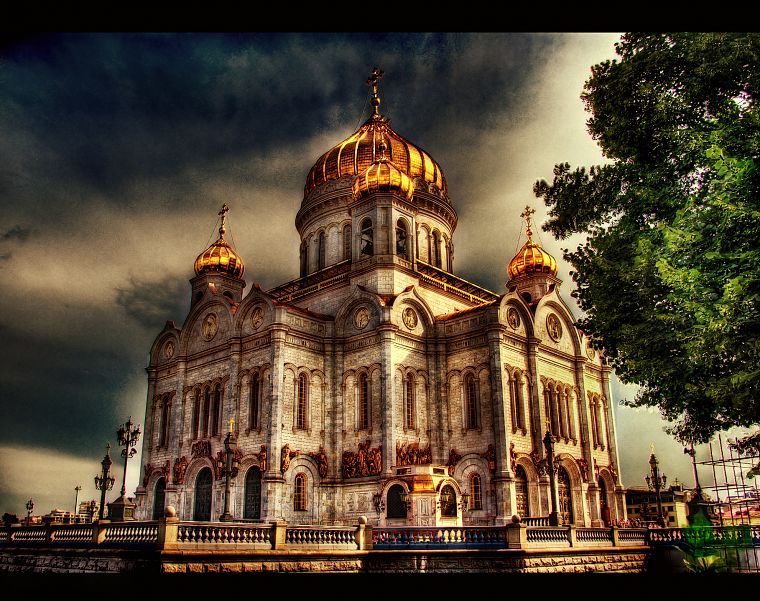 архитектура, церкви, Москва, HDR фотографии - обои на рабочий стол
