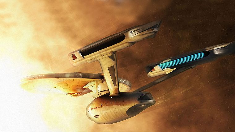 звездный путь, цифровое искусство, USS Enterprise - обои на рабочий стол