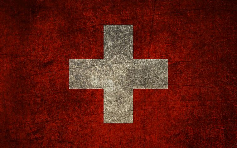 крест, красный цвет, гранж, флаги, Швейцария - обои на рабочий стол