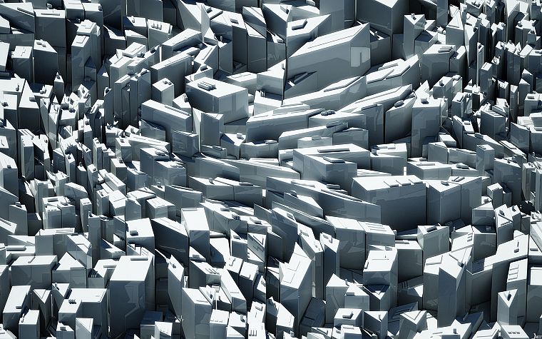 абстракции, цифровое искусство, 3D (трехмерный), города - обои на рабочий стол