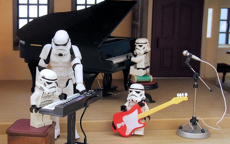 Звездные Войны, пианино, штурмовики, смешное, Lego Star Wars, Лего - обои на рабочий стол