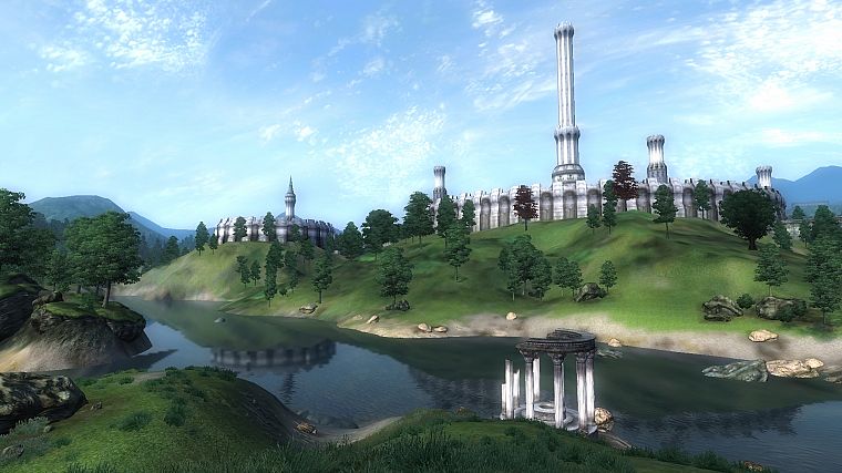 видеоигры, пейзажи, реки, имперский город, The Elder Scrolls IV: Oblivion, геймплей - обои на рабочий стол
